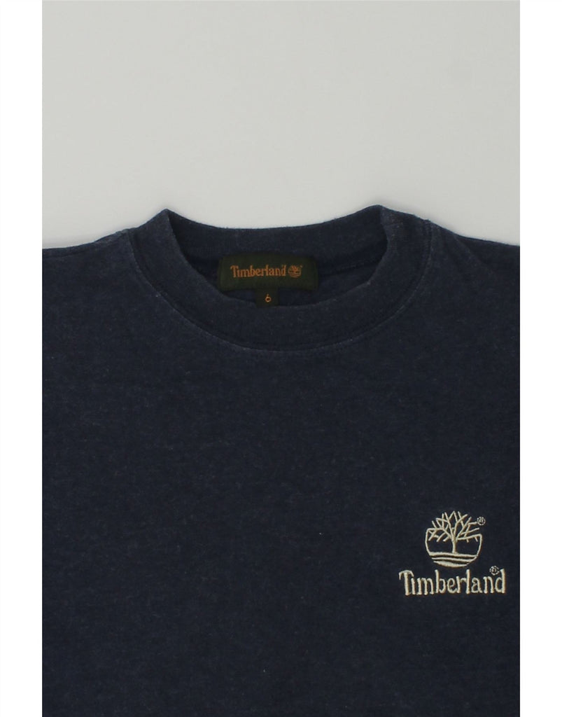 TIMBERLAND Boys T-Shirt Top 5-6 Years Navy Blue Cotton | Vintage Timberland | Thrift | Second-Hand Timberland | Used Clothing | Messina Hembry 