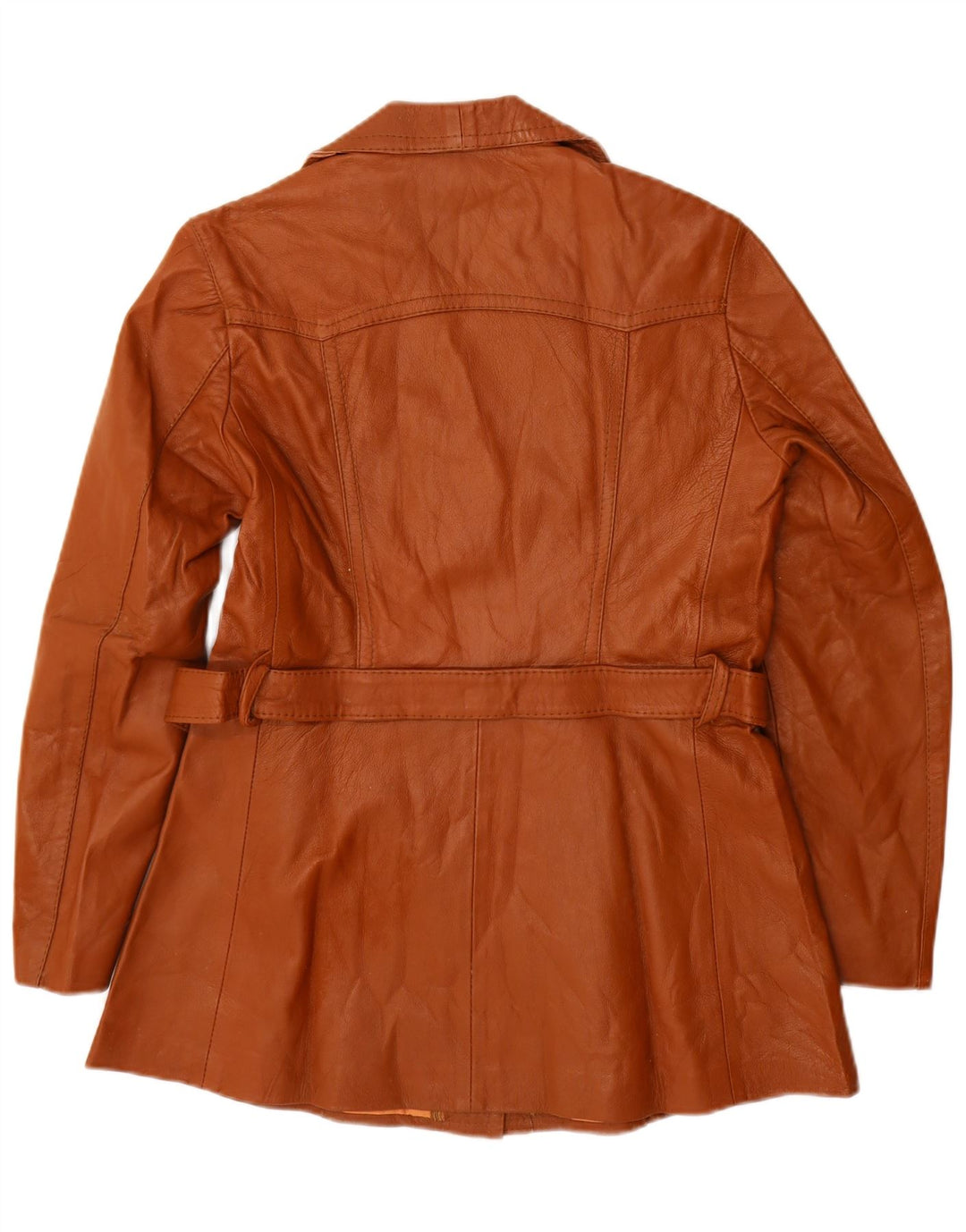 Vintage Womens Leather Jacket UK 14 Medium Brown Leather