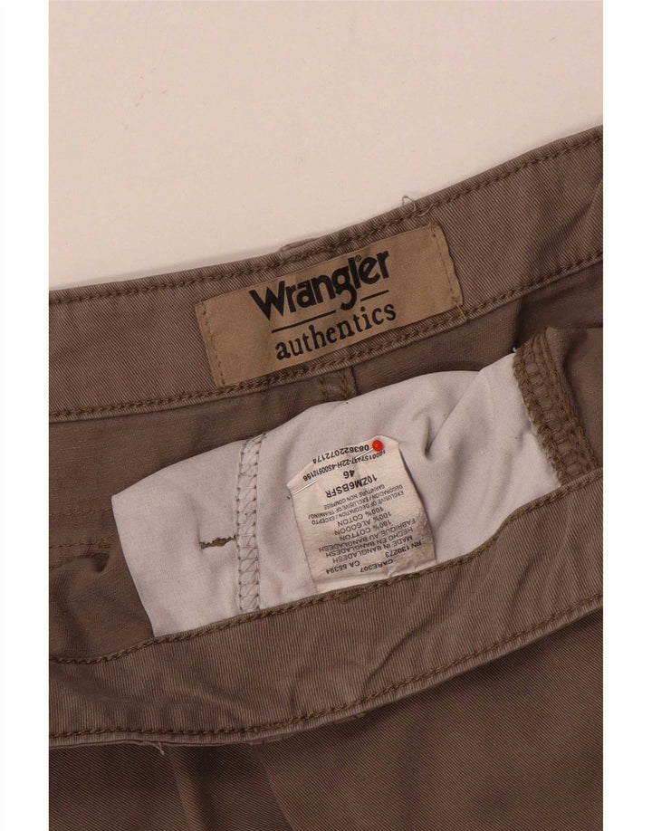 Wrangler Mens Cargo Shorts W46 3XL Brown Cotton