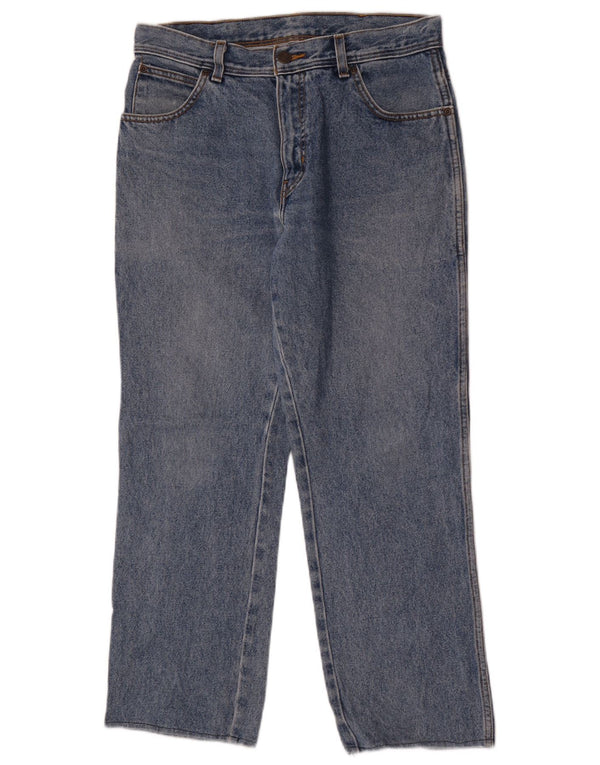 Wrangler Mens Regular Fit Straight Jeans W32 L27 Blue Cotton