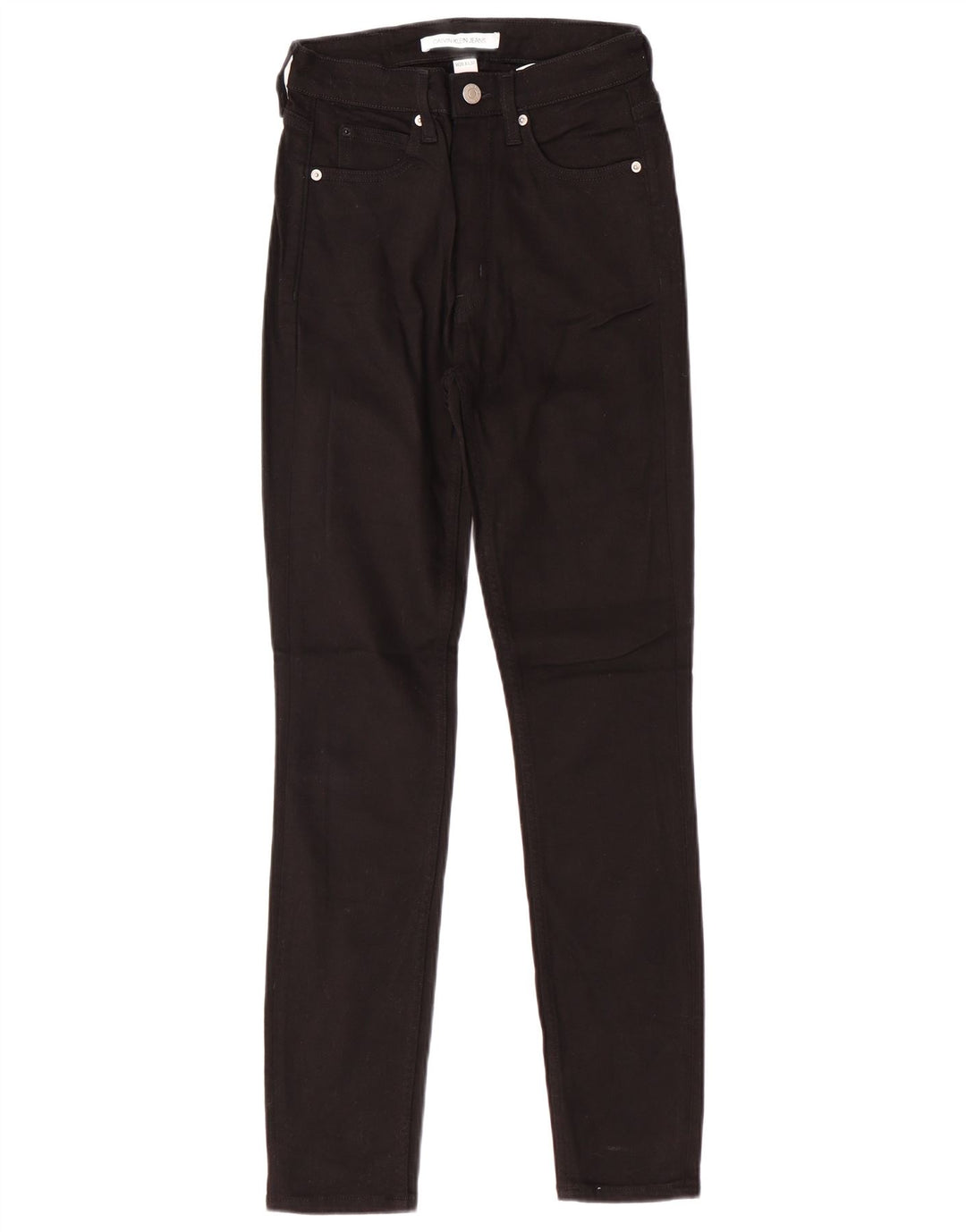 CALVIN KLEIN Womens High Waist Slim Jeans W26 L30  Black Cotton