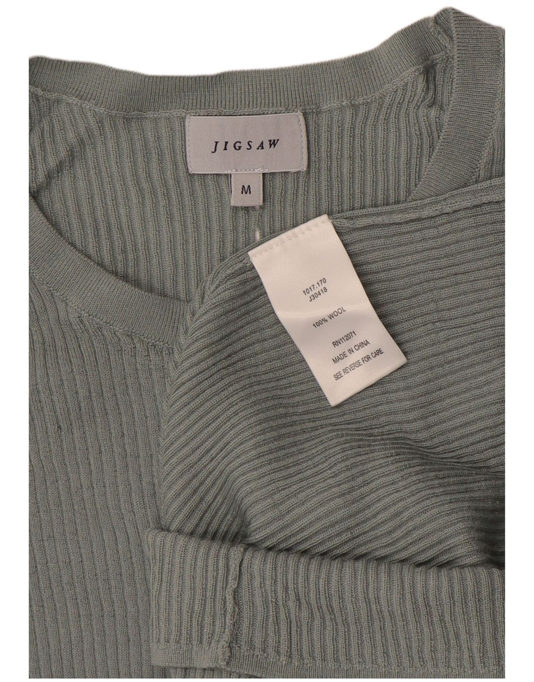 JIGSAW Womens Boat Neck Jumper Sweater UK 12 Medium Grey Wool