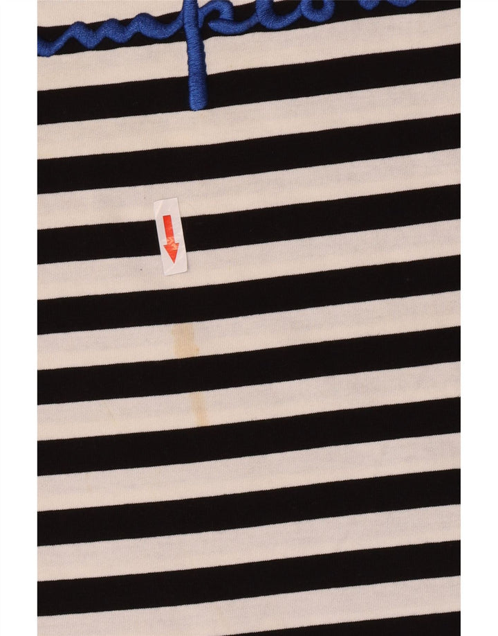 Champion Mens Graphic T-Shirt Top Medium Black Striped Cotton