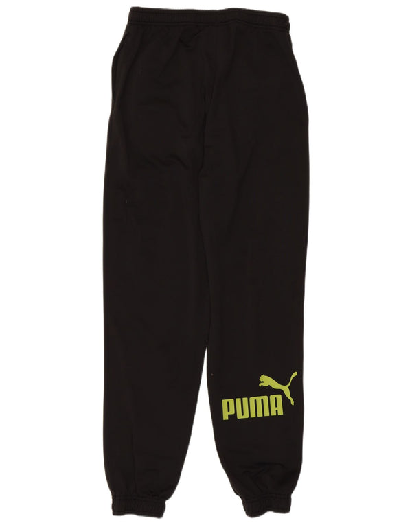 Puma Boys Graphic Tracksuit Trousers Joggers 13-14 Years  Black Polyester