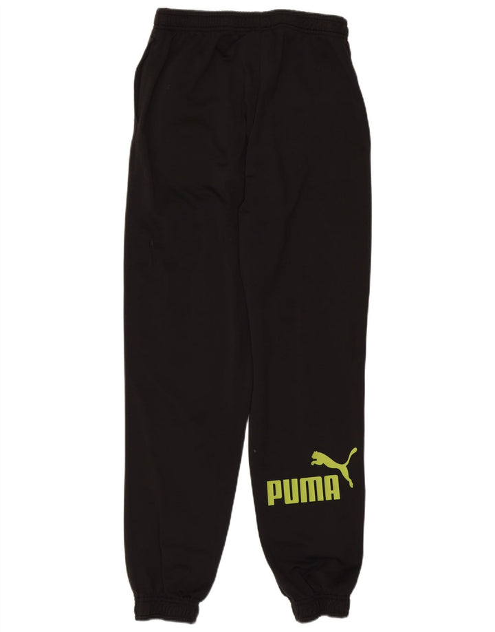 Puma Boys Graphic Tracksuit Trousers Joggers 13-14 Years  Black Polyester