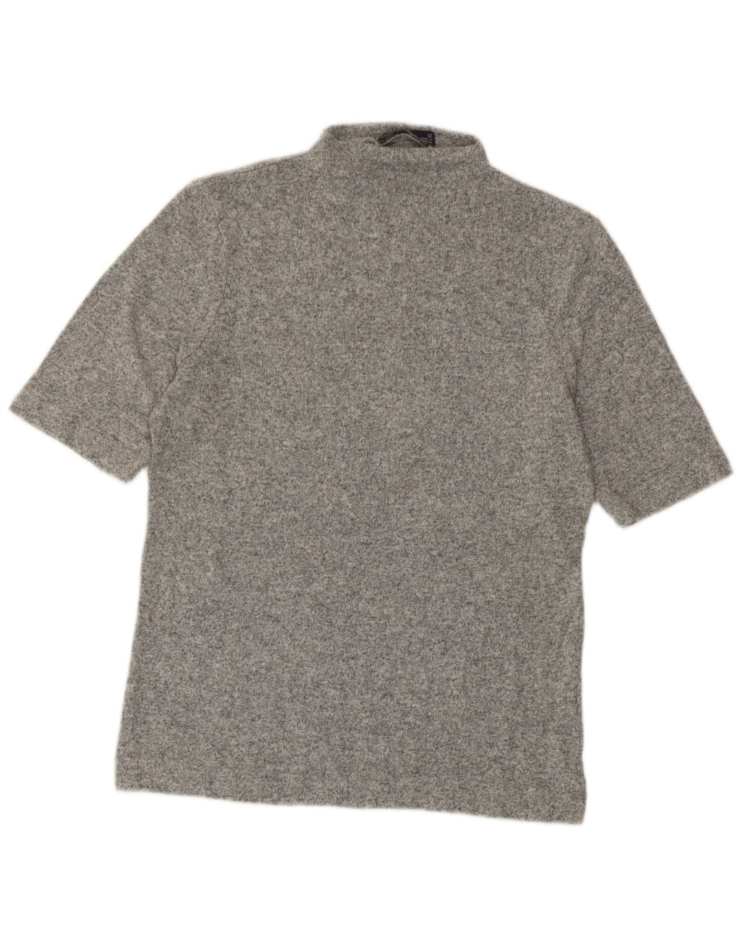 Marks & Spencer Womens T-Shirt Top UK 12 Medium Grey Flecked