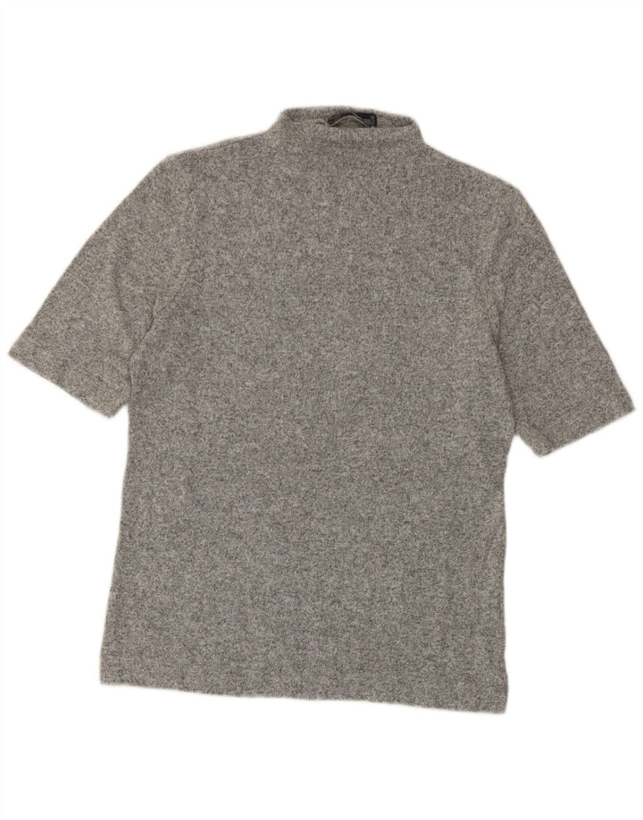 Marks & Spencer Womens T-Shirt Top UK 12 Medium Grey Flecked