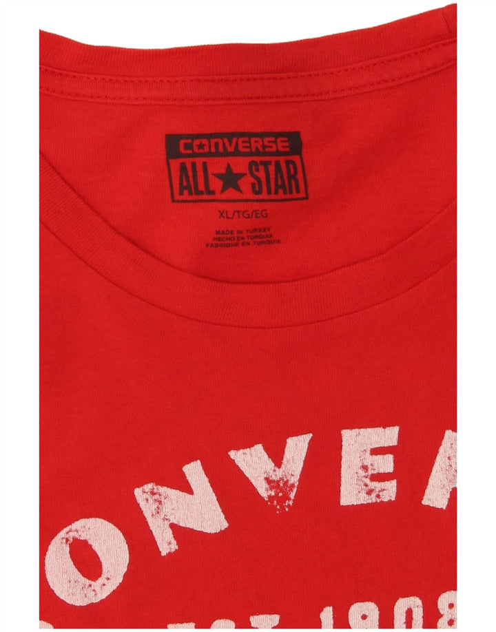 Converse Mens Graphic T-Shirt Top XL Red