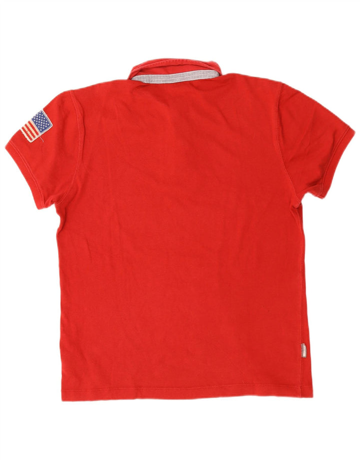 Blauer Mens Polo Shirt Large Red Cotton