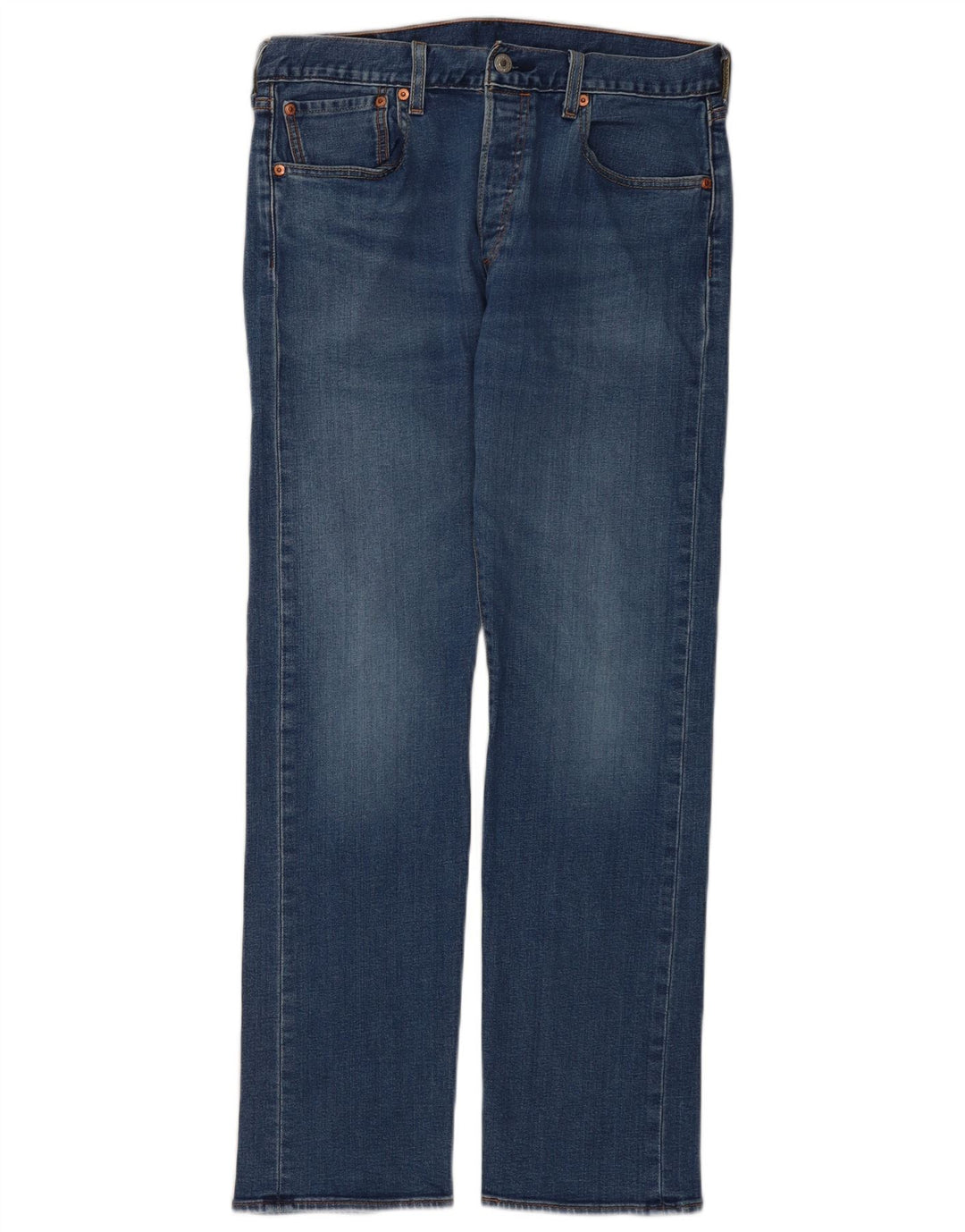 Levi's Mens 501 Straight Jeans W32 L32 Blue Cotton