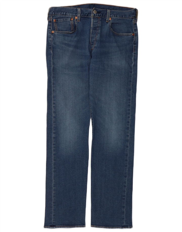Levi's Mens 501 Straight Jeans W32 L32 Blue Cotton
