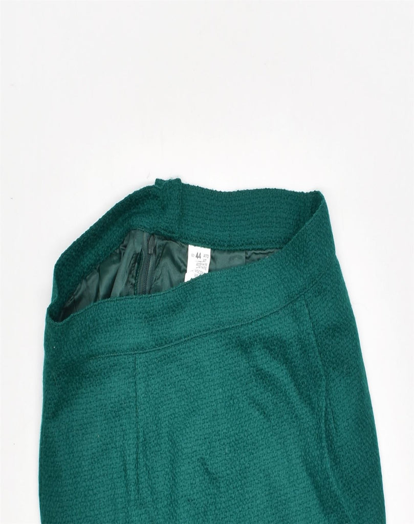 VINTAGE Womens Pencil Skirt IT 44 Medium W28 Green Acetate | Vintage | Thrift | Second-Hand | Used Clothing | Messina Hembry 