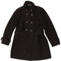 Marks & Spencer Womens Petite Pea Coat UK 10 Small  Black Polyester