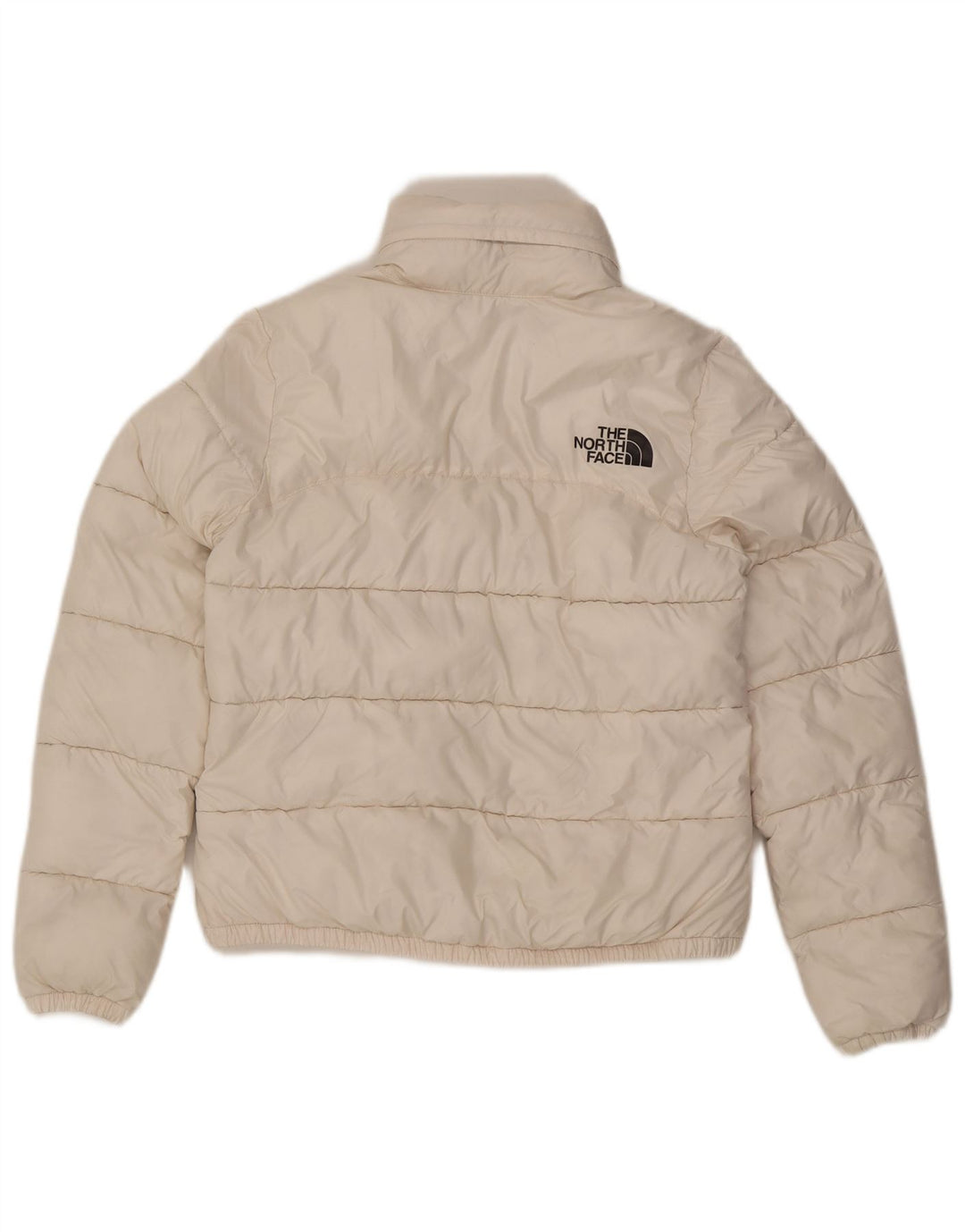 The North Face Womens Hooded Padded Jacket UK 10 Small White Polyester
