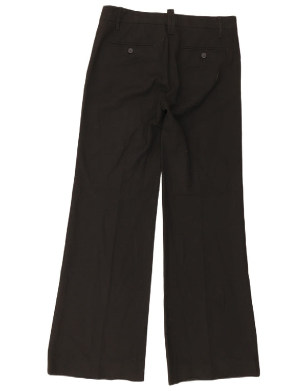 Zara Womens Wide Leg Casual Trousers EU 38 Small W28 L32 Black