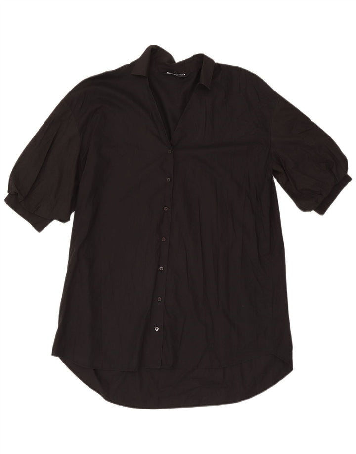 Zara Womens Shirt Dress UK 14 Medium Black