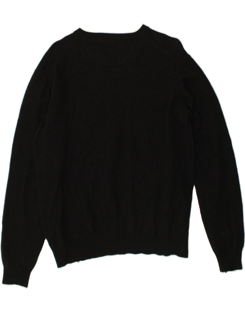 MARLBORO CLASSICS Mens V-Neck Jumper Sweater 2XL Black Wool | Vintage Marlboro Classics | Thrift | Second-Hand Marlboro Classics | Used Clothing | Messina Hembry 