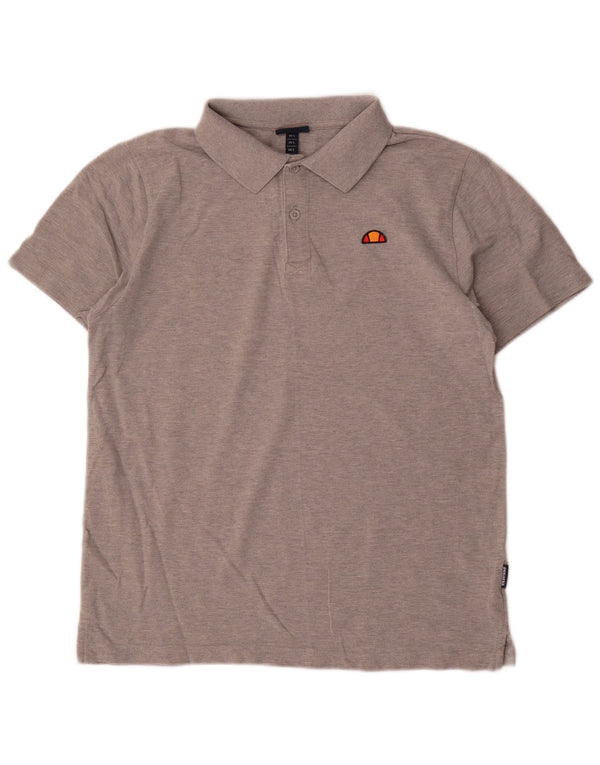Ellesse Womens Polo Shirt UK 16 Large Grey Cotton