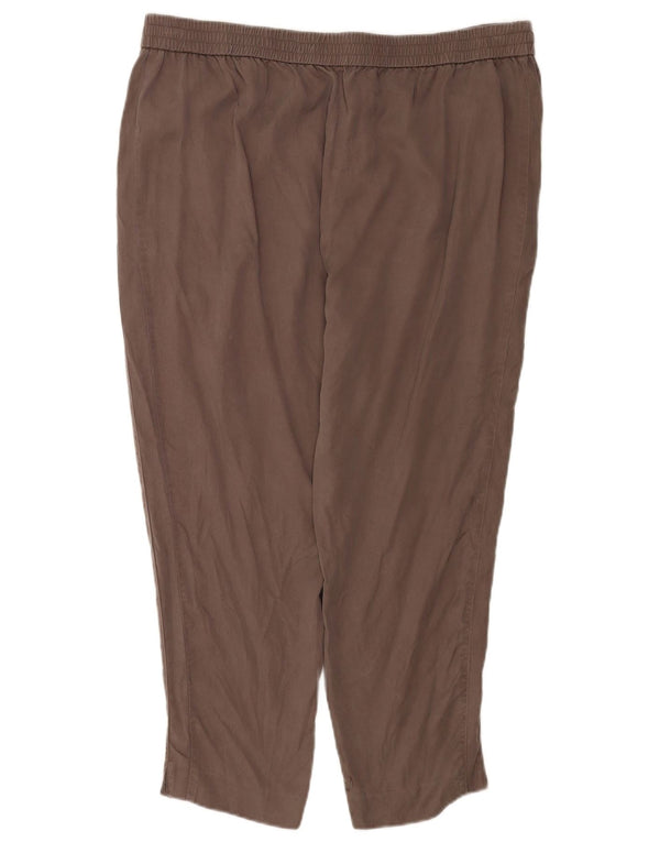 MINT VELVET Womens Cropped Trousers UK 18 XL W38 L26 Grey Lyocell