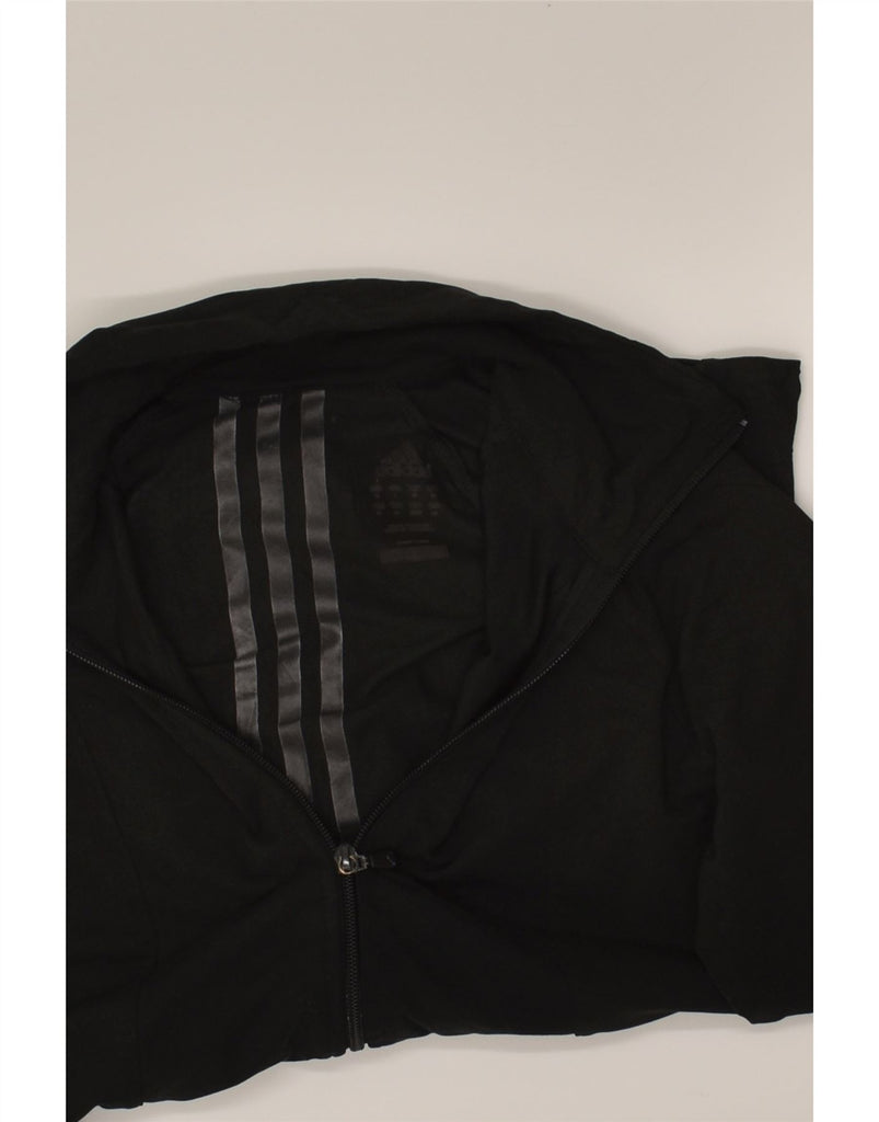 ADIDAS Womens Tracksuit Top Jacket UK 14 Medium Black Polyester | Vintage Adidas | Thrift | Second-Hand Adidas | Used Clothing | Messina Hembry 