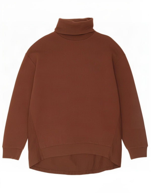 Zara Womens Oversized Sweatshirt Jumper UK 10 Small Brown Cotton