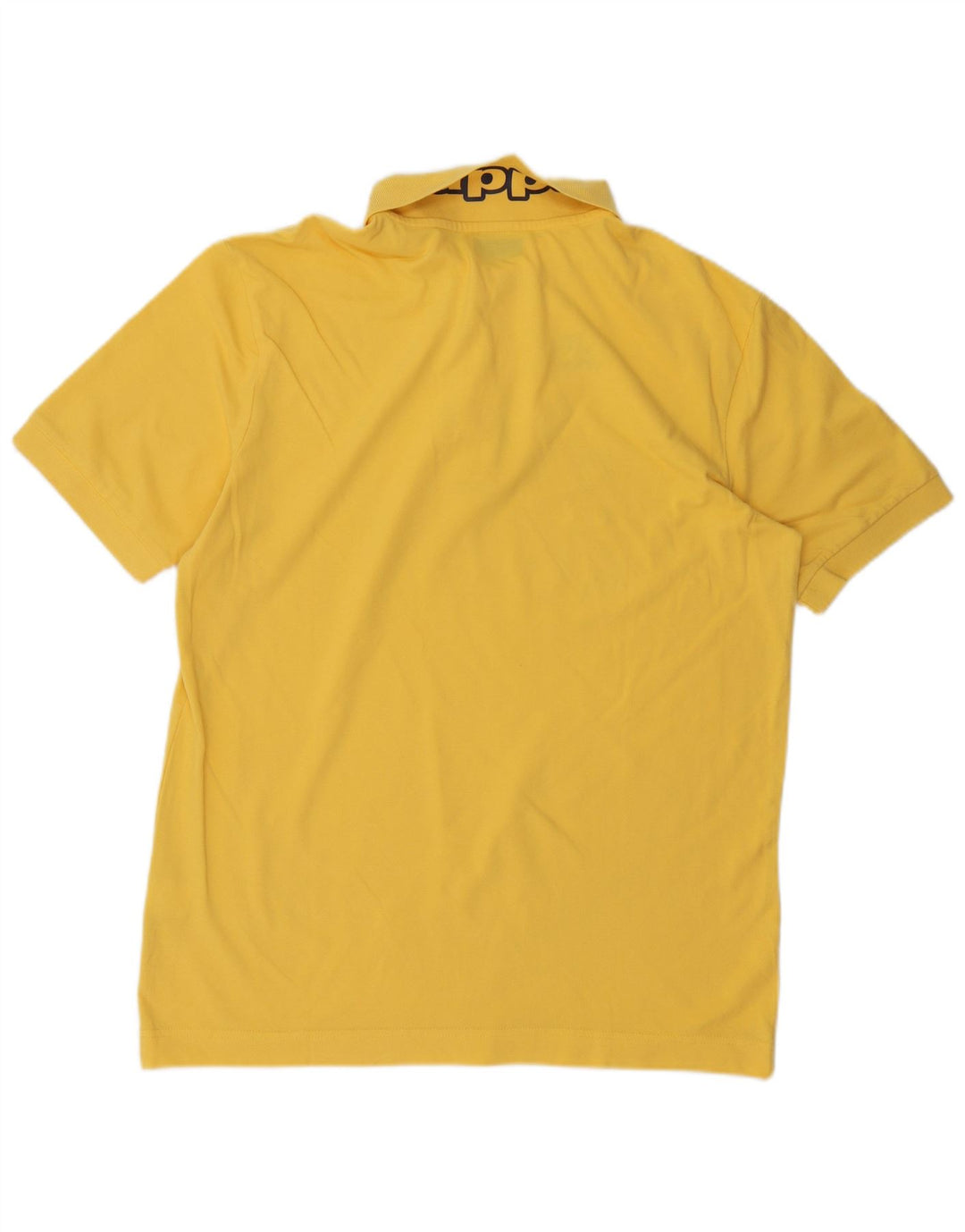 Kappa Mens Graphic Polo Shirt XL Yellow Cotton