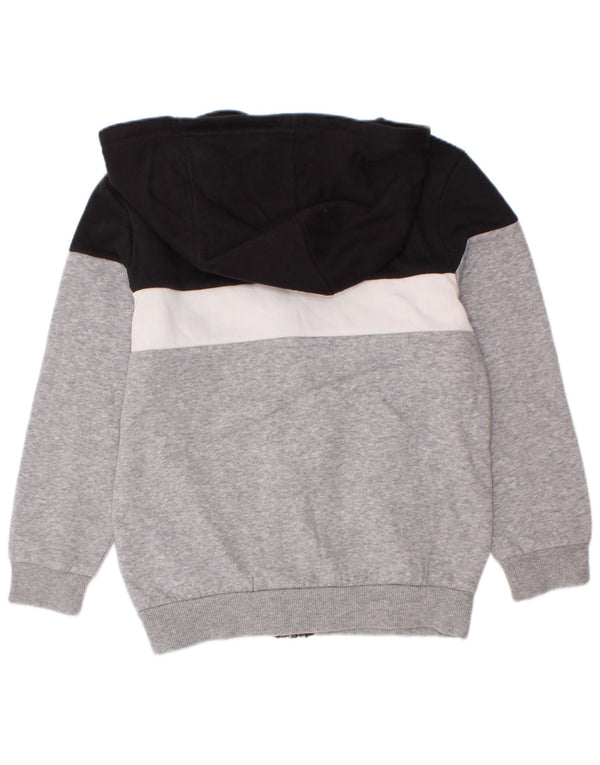 Adidas Boys Manchester United Zip Hoodie Sweater 6-7 Years Grey Colourblock
