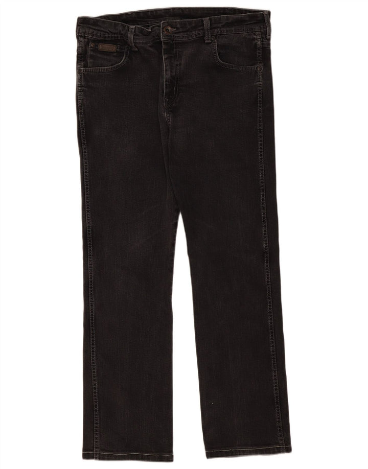 Wrangler Mens Clyde Straight Jeans W36 L30 Grey Cotton