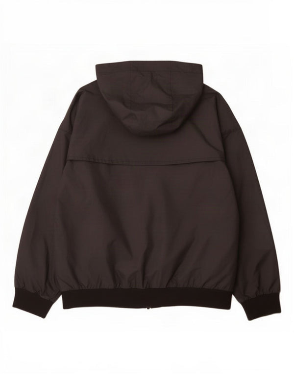 Nike Boys Hooded Rain Jacket 10-11 Years Medium Black Polyester