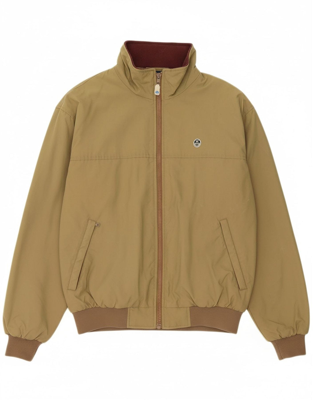 NORTH SAILS Mens Bomber Jacket UK 38 Medium Khaki Polyamide