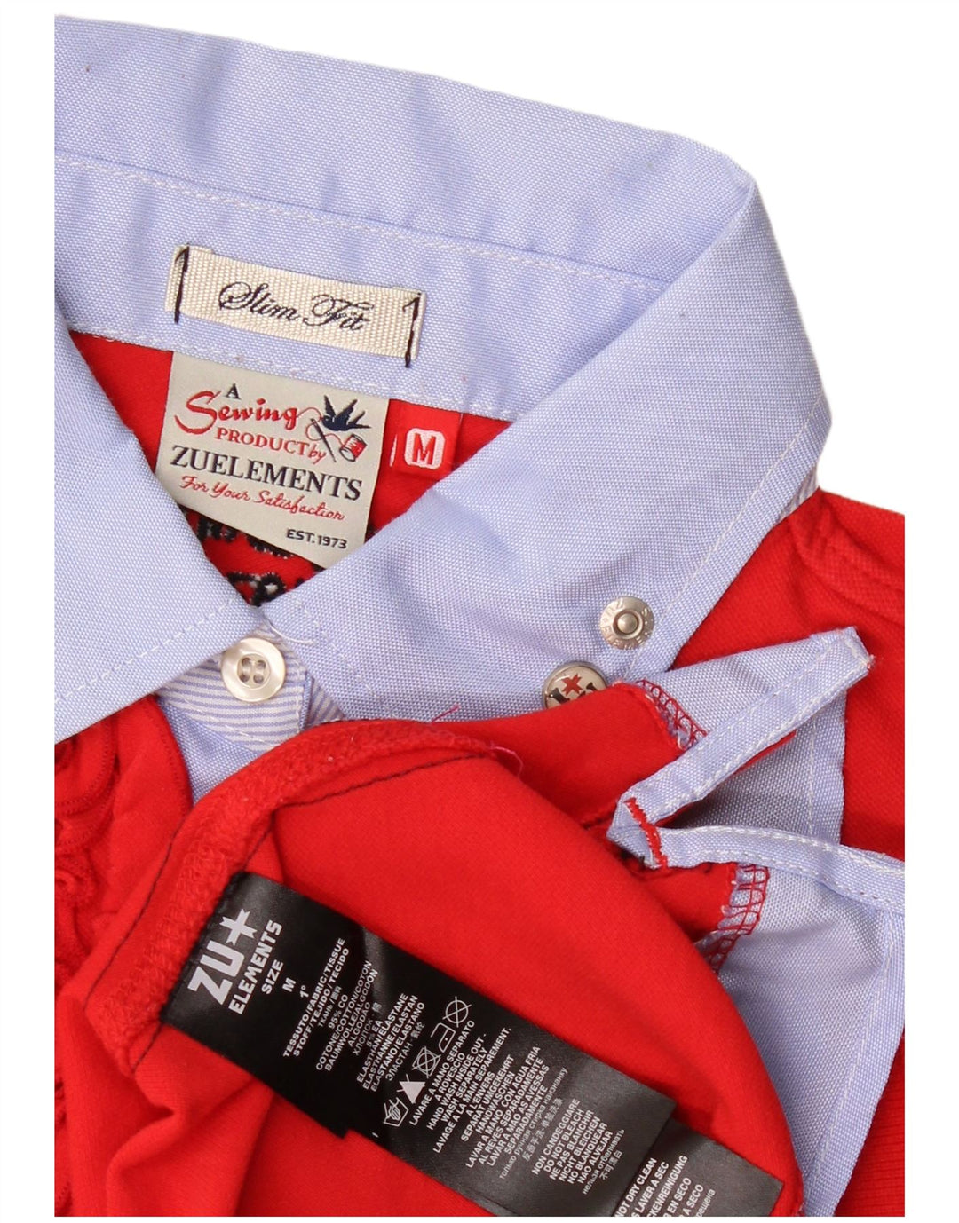 Zu Elements Womens Graphic Rugby Polo Shirt UK 12 Medium Red Colourblock