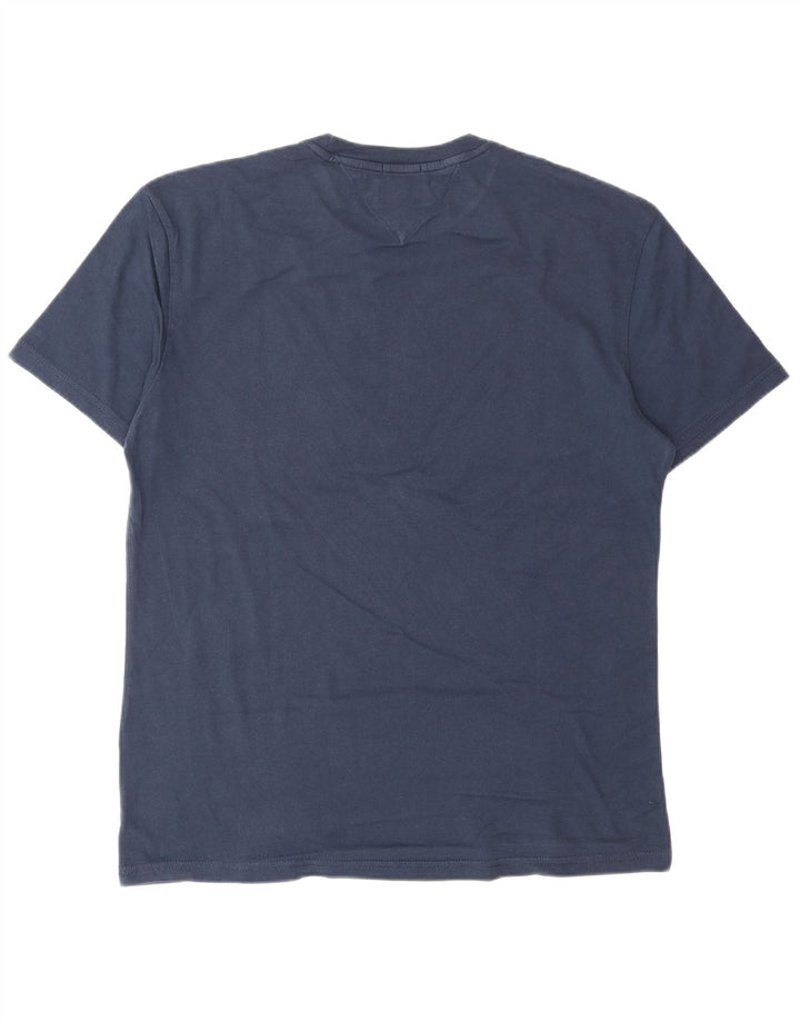 TOMMY HILFIGER Mens Regular Fit Graphic T-Shirt Top Medium Navy Blue