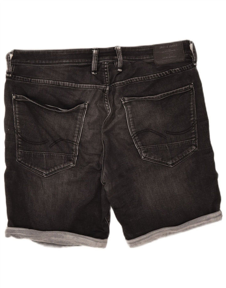 Jack & Jones Mens Regular Fit Denim Shorts XL W38 Grey Cotton