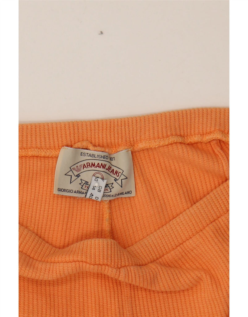 ARMANI Womens Casual Shorts UK 14 Medium W30  Orange Vintage Armani and Second-Hand Armani from Messina Hembry 