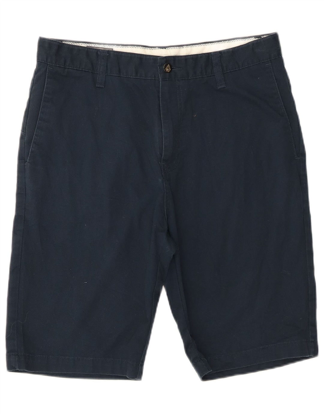 Volcom Mens Chino Shorts W32 Medium Navy Blue Cotton