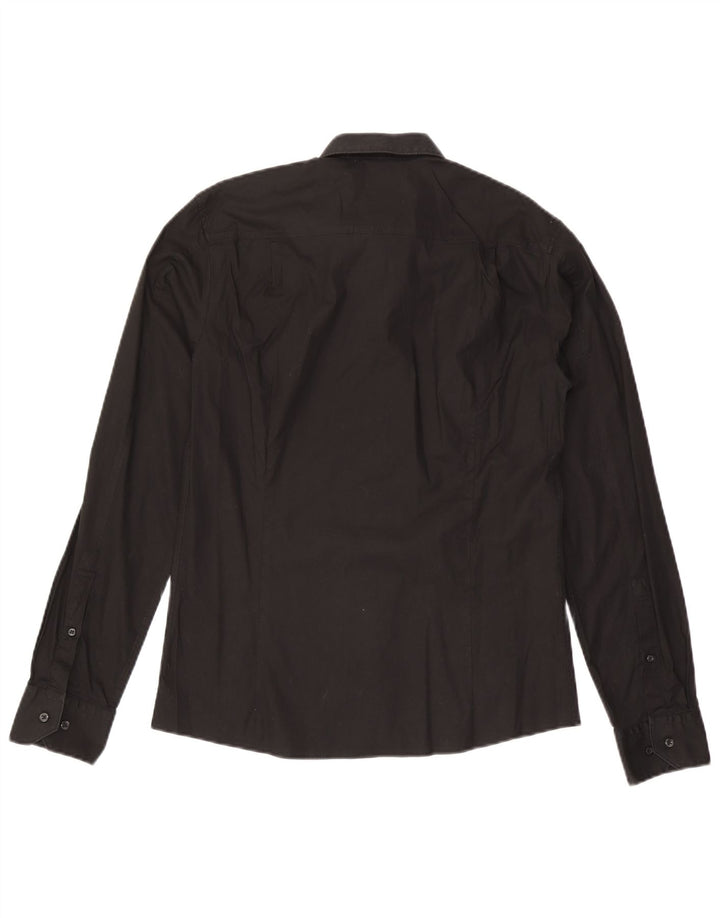 Hugo Boss Mens Slim Fit Shirt Medium Black Cotton