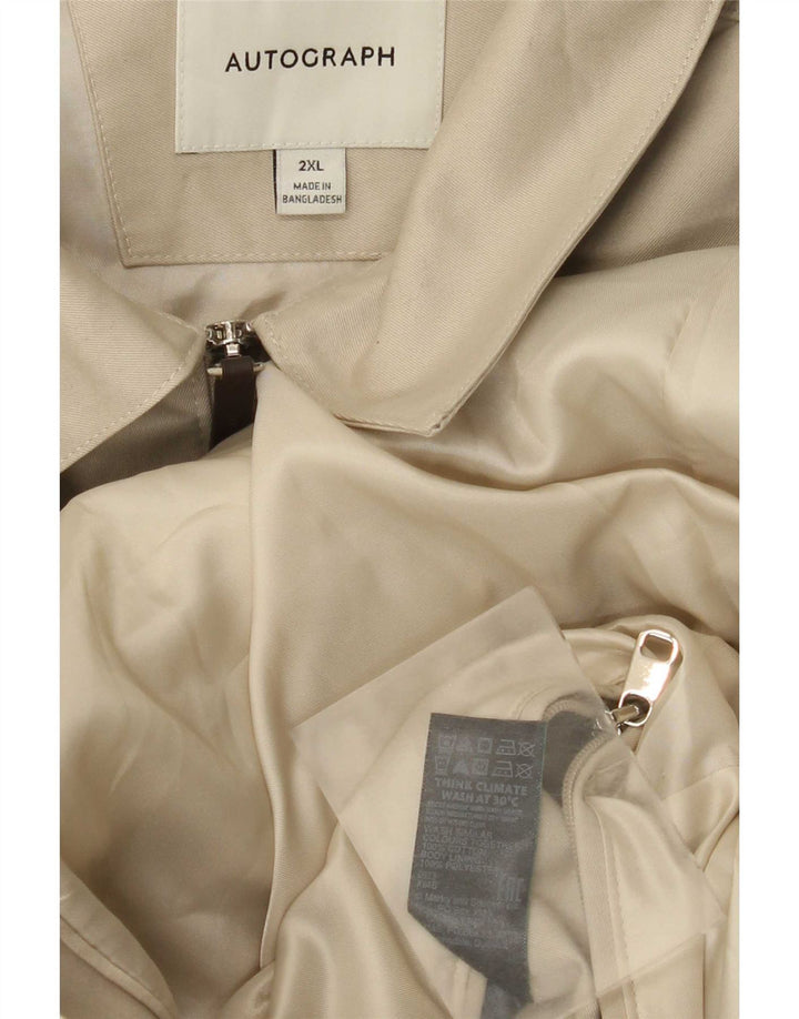 Marks & Spencer Mens Autograph Utility Jacket UK 44 2XL Beige Cotton