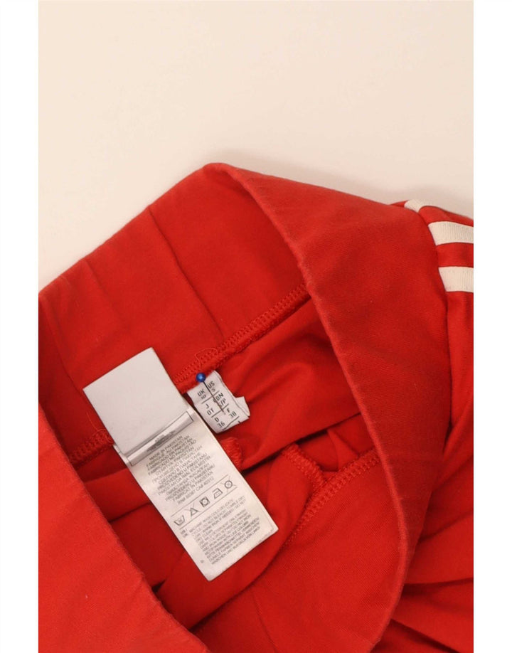Adidas Womens Leggings UK 10 Small  Red Elastane