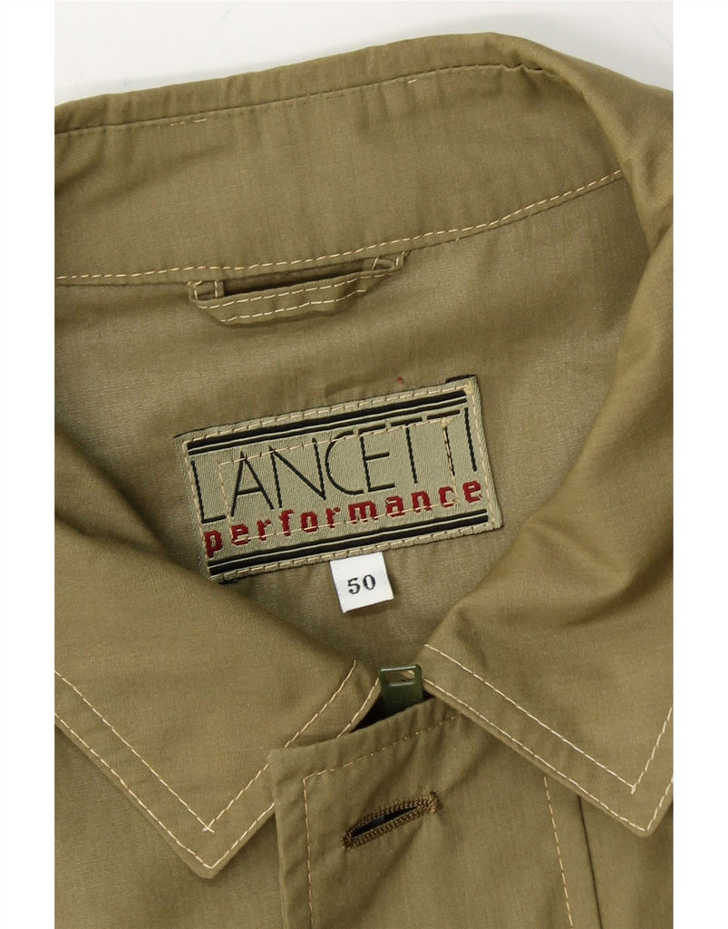 LANCETTI Mens Utility Jacket IT 50 Large Khaki Vintage Lancetti and Second-Hand Lancetti from Messina Hembry 