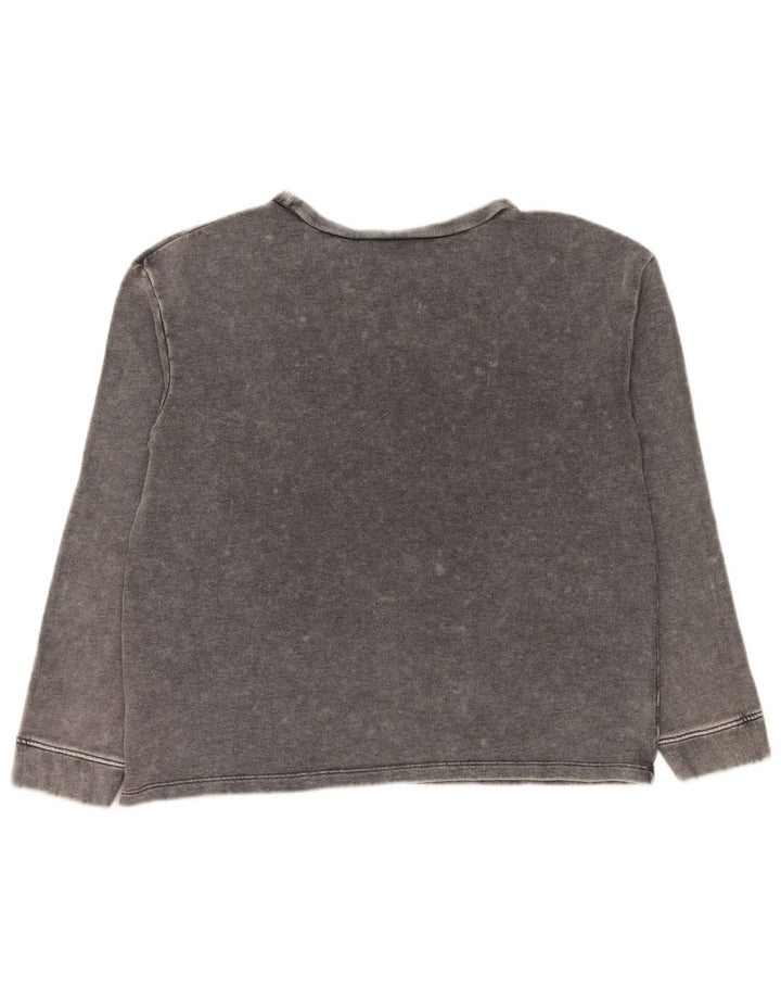 Guess Womens Graphic Sweatshirt Jumper UK 16 Large Grey Cotton