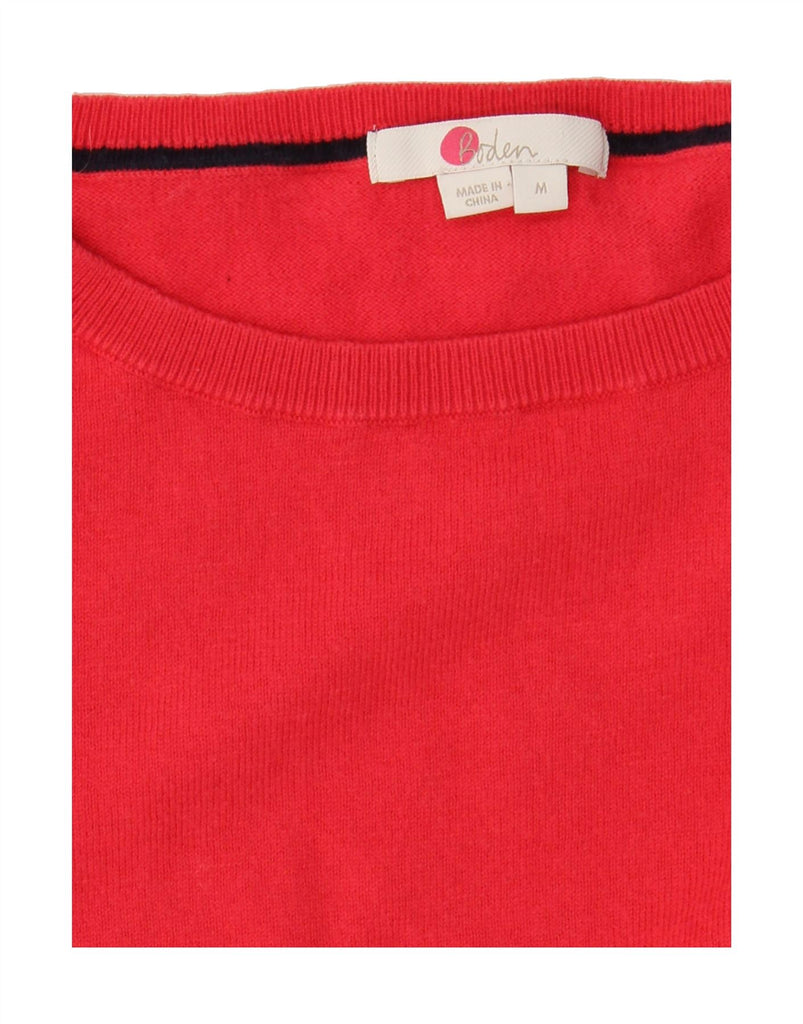 BODEN Womens Crew Neck Jumper Sweater UK 14 Medium Red Wool Vintage Boden and Second-Hand Boden from Messina Hembry 
