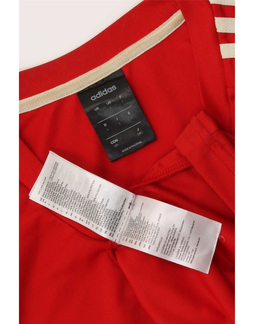 Adidas Mens Climalite T-Shirt Top Large Red Polyester