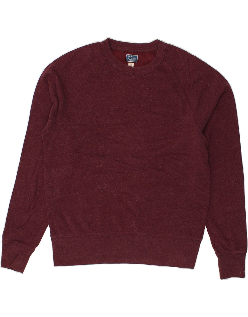 J. CREW Mens Sweatshirt Jumper Medium Maroon Flecked Cotton | Vintage J. Crew | Thrift | Second-Hand J. Crew | Used Clothing | Messina Hembry 