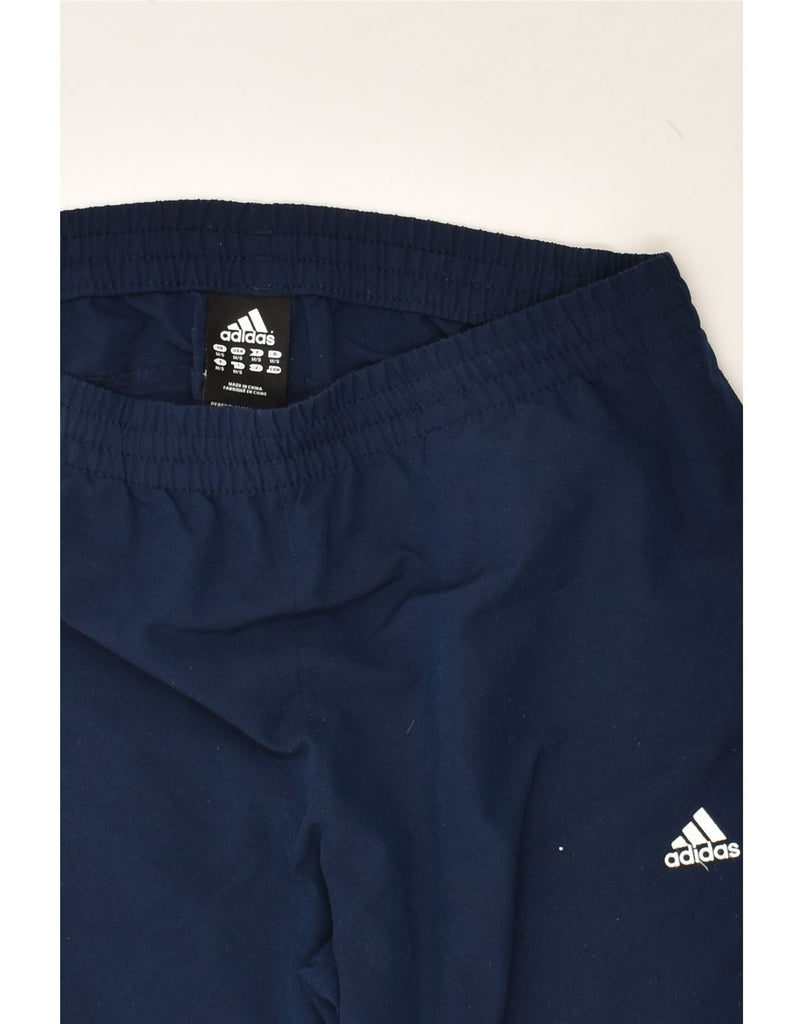 ADIDAS Mens Tracksuit Trousers Joggers Small Navy Blue Polyester | Vintage Adidas | Thrift | Second-Hand Adidas | Used Clothing | Messina Hembry 