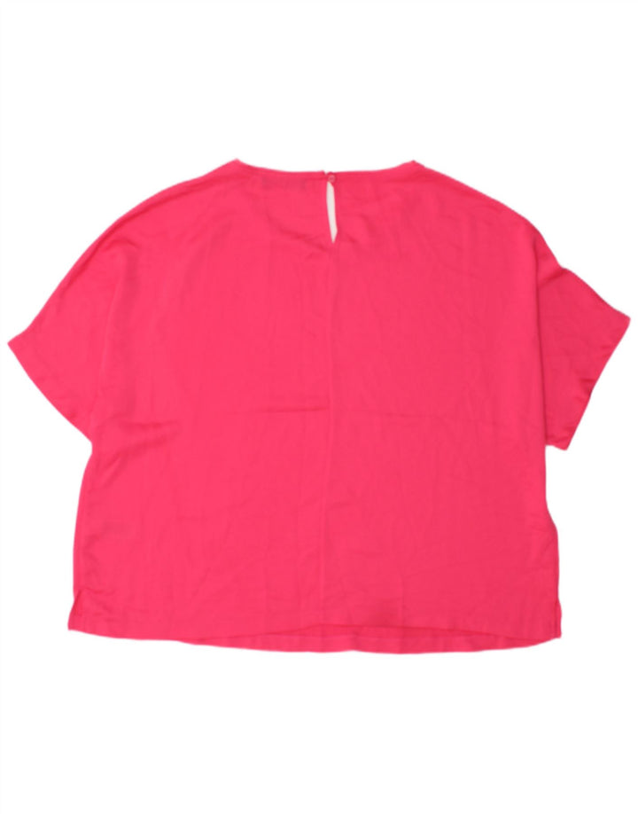 Marks & Spencer Womens Blouse Top UK 20 2XL Pink Polyester
