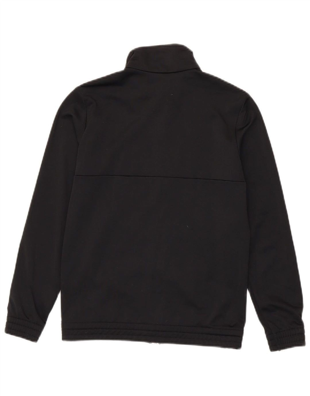 Adidas Boys Tracksuit Top Jacket 10-11 Years Black Colourblock Polyester