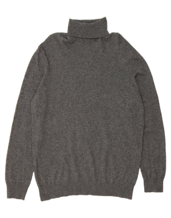 ZARA Womens Roll Neck Jumper Sweater UK 18 XL Grey Viscose Vintage Zara and Second-Hand Zara from Messina Hembry 