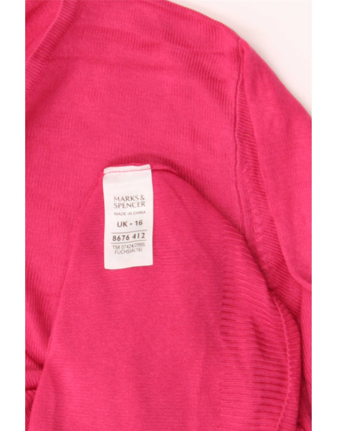 Marks & Spencer Womens Boat Neck Jumper Sweater UK 16 Large Pink