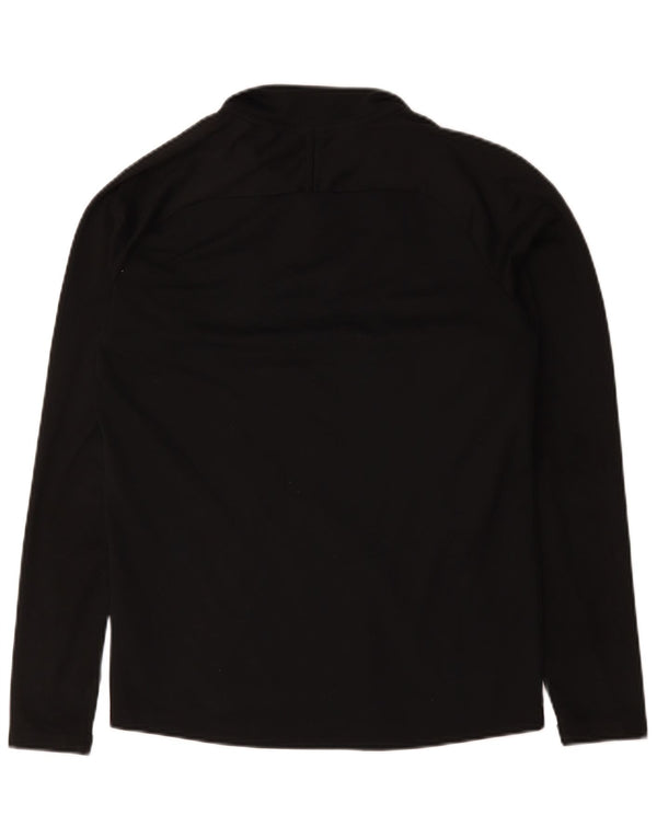 Nike Mens Dri Fit Zip Neck Pullover Tracksuit Top Small Black Colourblock