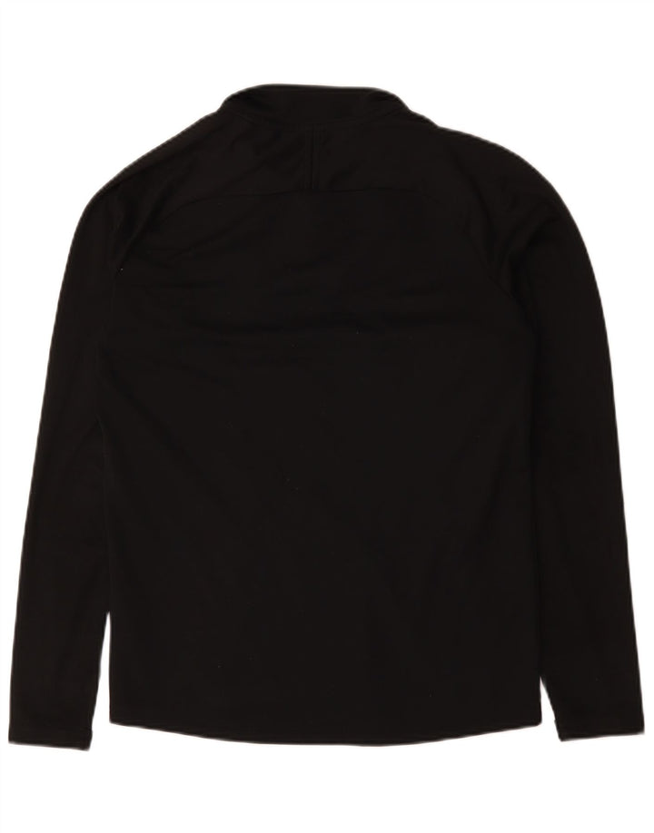 Nike Mens Dri Fit Zip Neck Pullover Tracksuit Top Small Black Colourblock